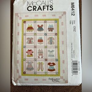 Dimensional Quilt McCall's Crafts M6412 Uncut
Sewing Pattern 2011